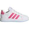 imageadidas Kids Grand Court 20 Elastic Lace ampamp Strap ShoesWhitePulse MagentaBlue