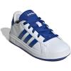 imageadidas Kids Grand Court 20 Elastic Lace ampamp Strap ShoesWhiteTeam Royal BlueBlack