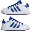 imageadidas Kids Grand Court 20 Elastic Lace ampamp Strap ShoesWhiteTeam Royal BlueBlack