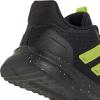 imageadidas Kids XPLR Path Elastic Lace ampamp Strap ShoesBlackSolar SlimeSolar Slime