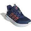 imageadidas Kids XPLR Path Elastic Lace ampamp Strap ShoesDark BlueSemi Impact OrangeWhite