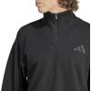 imageadidas Mens All Szn Fleece QuarterZip Crewneck SwearshirtBlack