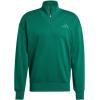 imageadidas Mens All Szn Fleece QuarterZip Crewneck SwearshirtCollegiate Green