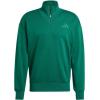 imageadidas Mens All Szn Fleece QuarterZip Crewneck SwearshirtCollegiate Green