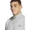 imageadidas Mens All Szn Fleece QuarterZip Crewneck SwearshirtMedium Grey Heather