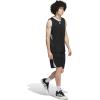 imageadidas Mens Basketball Legends 3Stripes Tank TopBlackWhite