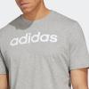 imageadidas Mens Essentials Single Jersey Linear Embroidered Logo TShirtMedium Grey Heather