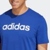 imageadidas Mens Essentials Single Jersey Linear Embroidered Logo TShirtSemi Lucid Blue