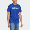 imageadidas Mens Essentials Single Jersey Linear Embroidered Logo TShirtSemi Lucid Blue