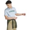 imageadidas Mens Essentials Single Jersey Linear Embroidered Logo TShirtWonder Blue