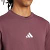 imageadidas Mens Essentials Small Logo Single Jersey TShirtAurora RubyWhite