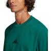 imageadidas Mens Essentials Small Logo Single Jersey TShirtCollegiate GreenBlack