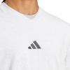 imageadidas Mens Essentials Small Logo Single Jersey TShirtLight Grey HeatherBlack