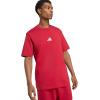 imageadidas Mens Essentials Small Logo Single Jersey TShirtMaroonWhite