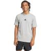 imageadidas Mens Essentials Small Logo Single Jersey TShirtMedium Grey HeatherBlack