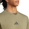 imageadidas Mens Essentials Small Logo Single Jersey TShirtOlive StrataBlack