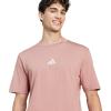 imageadidas Mens Essentials Small Logo Single Jersey TShirtWarm ClayWhite