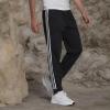imageadidas Mens Essentials WarmUp Tricot 3Stripes Tapered Track PantsBlackWhite