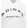 imageadidas Mens Select Long Sleeve Basketball TShirtCloud WhiteBlack