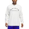 imageadidas Mens Select Long Sleeve Basketball TShirtCloud WhiteBlack