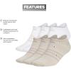 imageadidas Mens Superlite No Show Socks 6Pair Pack Low Profile Below AnkleAlumina BeigeLight BrownWhite