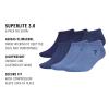 imageadidas Mens Superlite No Show Socks 6Pair Pack Low Profile Below AnkleDark BlueTech Indigo BlueCrew Blue