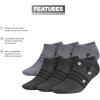 imageadidas Mens Superlite No Show Socks 6Pair Pack Low Profile Below AnkleOnix GreyBlack