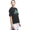 imageadidas Womens Basketball Camouflage Logo TShirtBlackPure Teal