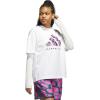 imageadidas Womens Basketball Camouflage Logo TShirtWhiteSilver Violet