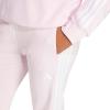 imageadidas Womens Essentials 3Stripes French Terry Cuffed PantsClear PinkWhite