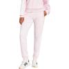 imageadidas Womens Essentials 3Stripes French Terry Cuffed PantsClear PinkWhite