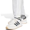 imageadidas Womens Essentials 3Stripes French Terry Cuffed PantsLight Grey HeatherWhite