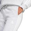 imageadidas Womens Essentials 3Stripes French Terry Cuffed PantsLight Grey HeatherWhite