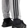 imageadidas Womens Essentials 3Stripes French Terry Cuffed PantsMedium Grey HeatherBlack