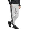 imageadidas Womens Essentials 3Stripes French Terry Cuffed PantsMedium Grey HeatherBlack