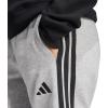 imageadidas Womens Essentials 3Stripes French Terry Cuffed PantsMedium Grey HeatherBlack