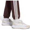 imageadidas Womens Essentials 3Stripes French Terry Cuffed PantsShadow BrownWhite