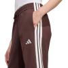 imageadidas Womens Essentials 3Stripes French Terry Cuffed PantsShadow BrownWhite