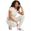 imageadidas Womens Essentials 3Stripes French Terry Cuffed PantsWonder AluminaWhite