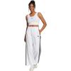 imageadidas Womens Essentials 3Stripes Woven Parachute PantsWhiteBlack