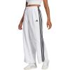 imageadidas Womens Essentials 3Stripes Woven Parachute PantsWhiteBlack