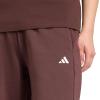 imageadidas Womens Essentials Small Logo Feel Cozy Open Hem PantShadow BrownWhite