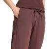 imageadidas Womens Essentials Small Logo Feel Cozy Open Hem PantShadow BrownWhite