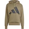 imageadidas mens Essentials Big Logo French Terry HoodieOlive StrataBlack