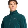 imageadidas mens Terrex Multi Essentials Halfzip Fleece Hiking JacketAurora Ivy