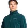 imageadidas mens Terrex Multi Essentials Halfzip Fleece Hiking JacketAurora Ivy