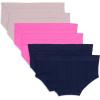 imageadidas womens Seamless Brief Panties 3packNight Indigo RibbedLucid PinkWonder Taupe