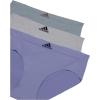 imageadidas womens Seamless Brief Panties 3packSilver VioletHeather GreySilver Green