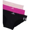 imageadidas womens Seamless Hipster Underwear 3 PackBlack With StripesPeach WhipSemi Lucid Fuchsia