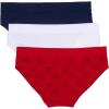 imageadidas womens Seamless Hipster Underwear 3 PackVivid Red W Logo JacqWhiteNight Indigo